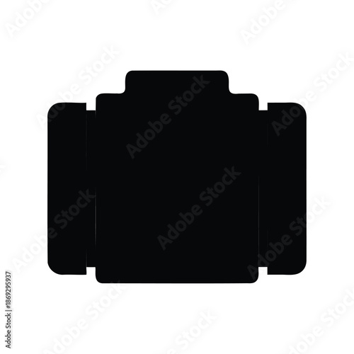 Solid Black Silhouette of Desk Phone, Telecommunications Equipment, and Office Supplies