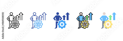 Self Improvement Multi Style Icon Set
