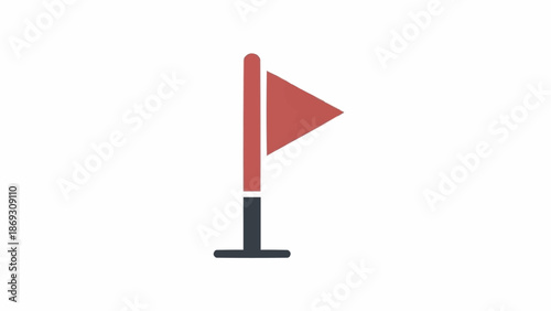 Red Flag on a Pole Indicator.