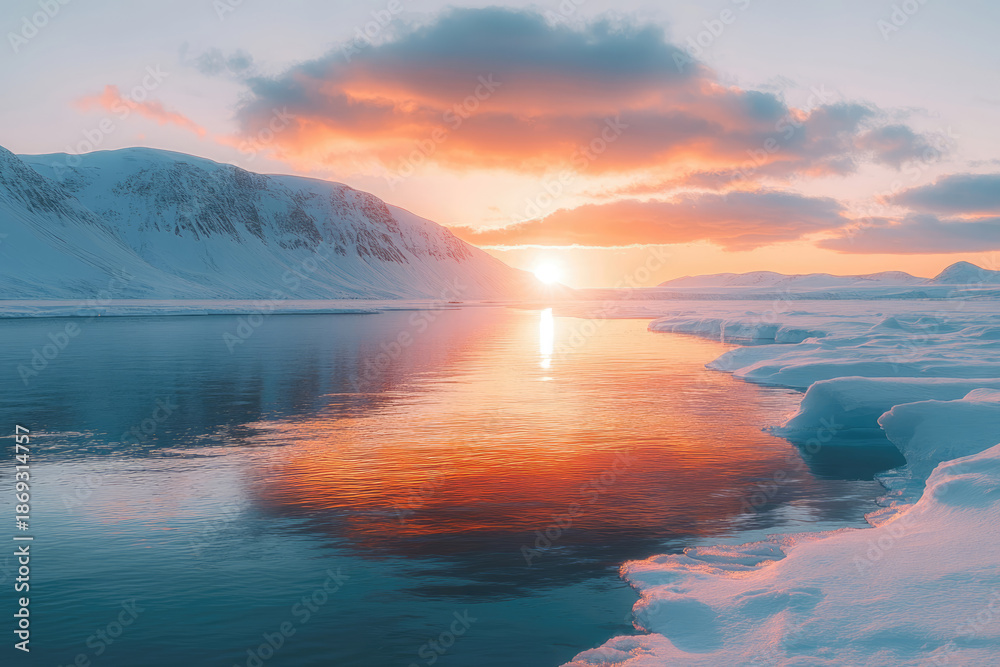 Fototapeta premium The Quiet Beauty Of A Thawing Arctic Wilderness