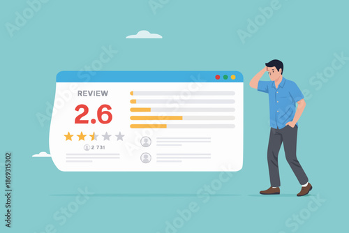 Bad review and unhappy person