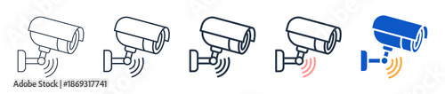 Smart Camera different style icons set vector illustration. 