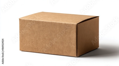 Wallpaper Mural Brown kraft cardboard box mockup isolated on white background Torontodigital.ca