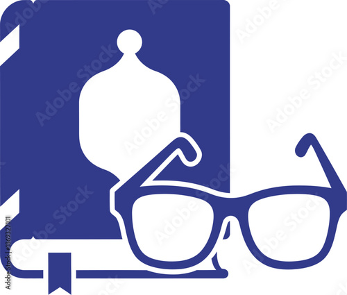 Ramadan kareem concept with glasses and quran book symbolizing knowledge and spiritual growth during islamic holy month