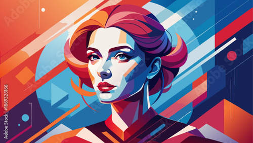 Abstract portrait of a woman