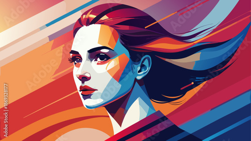 Abstract portrait of a woman