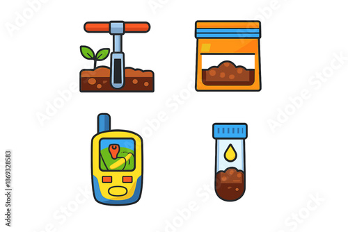 Agricultural icons set