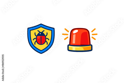 Bug Shield and Red Alarm Light