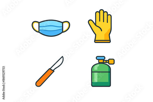 Medical equipment icons