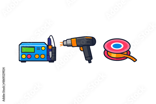 Soldering Equipment: Soldering Iron, Heat Gun, and Solder Spool