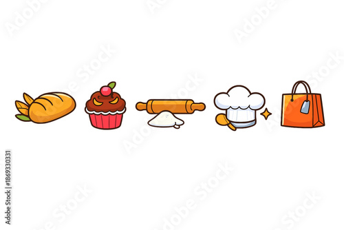Baking and Cooking Icon Set