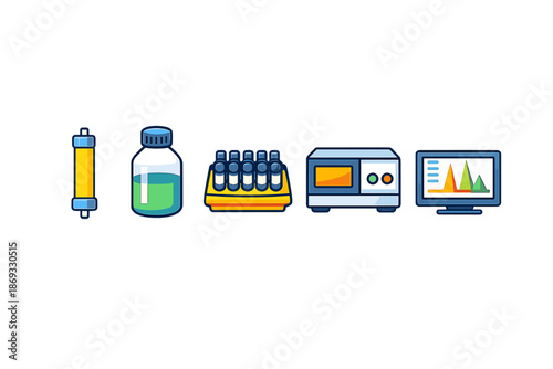 Laboratory equipment icons
