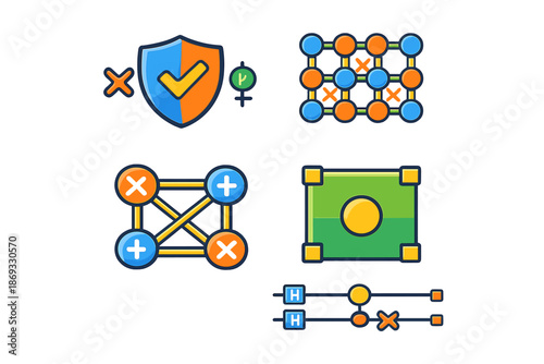 Quantum Computing Icons Set