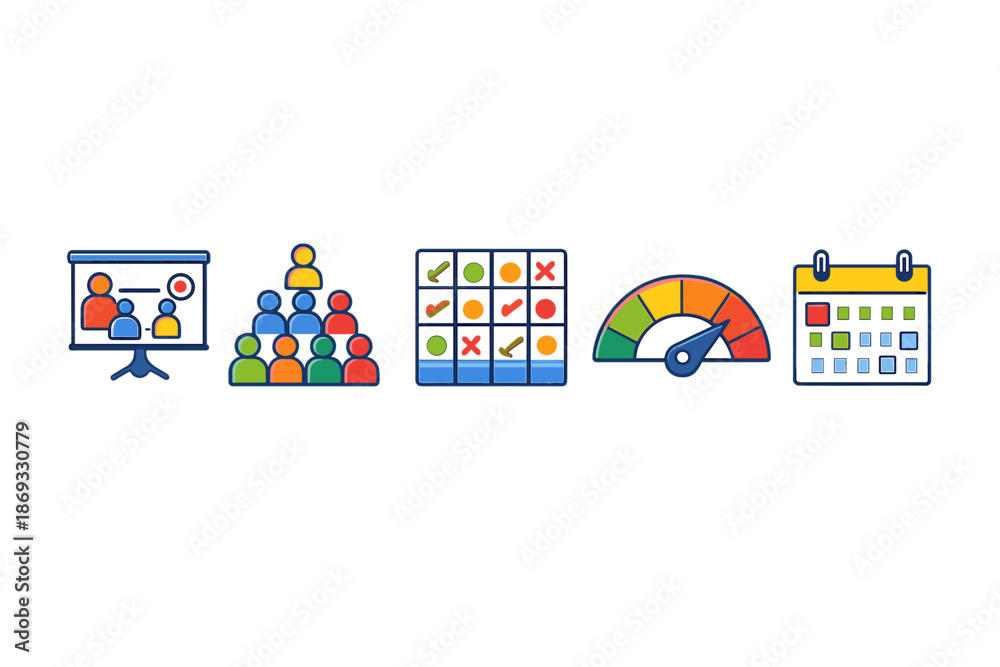 Fototapeta premium Business Icons Set