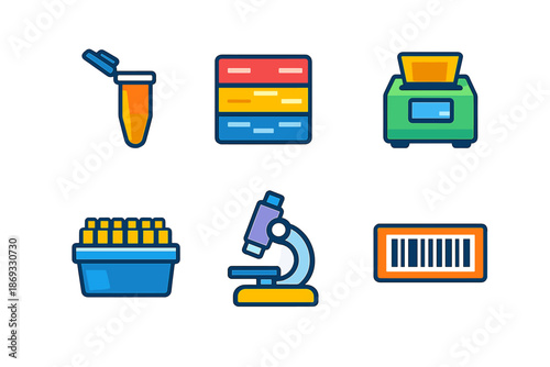 Set of science and lab icons