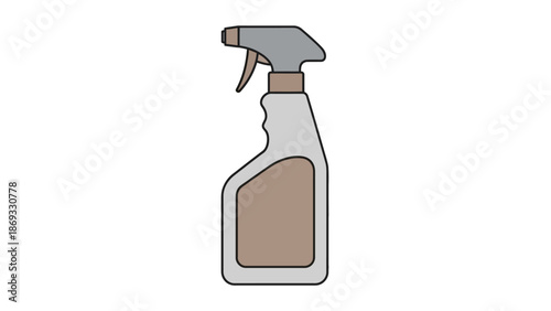 Spray bottle illustration for cleaning and household use
