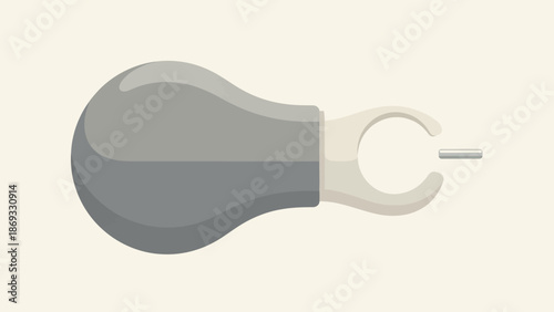 Simple flat design icon of a medical bulb syringe used for various health and personal care purposes