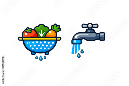Washing Fresh Produce with Running Water