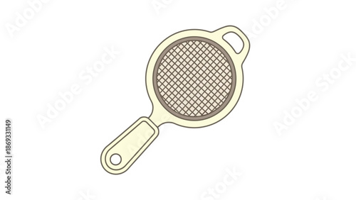 Illustration of a kitchen sieve for straining food and liquids