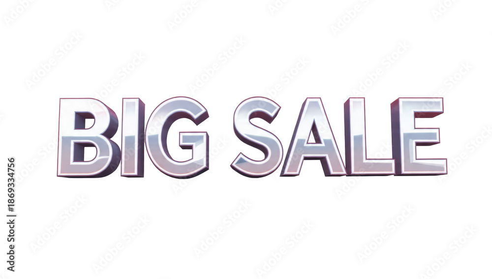 Fototapeta premium Big Sale Metallic 3D Render
