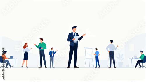 Office workers in a meeting