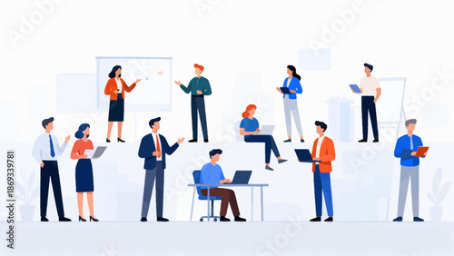 Office workers in a meeting