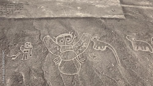 Nasca lines Aerial (owl, fish, bee), Peru