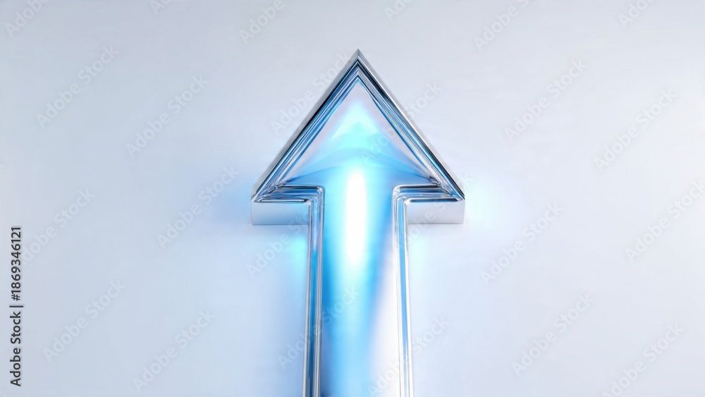 Fototapeta premium Blue Arrow Pointing Upward