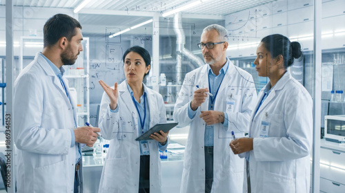 Scientists Collaborating in a Modern Lab