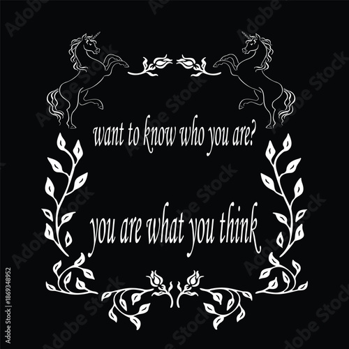 proverb in a horse picture frame