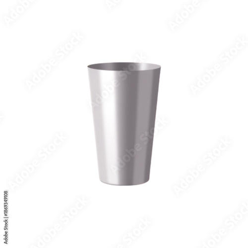 silver cup isolated on white