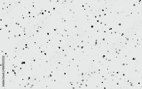 Seamless Greyscale Terrazzo Texture Background with Black and White Chips