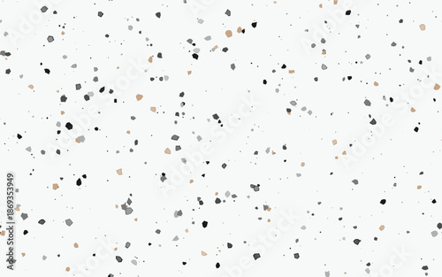 Light neutral terrazzo seamless pattern with sparse earth tone chips