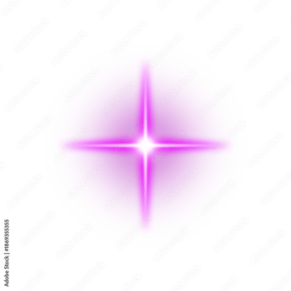 Fototapeta premium Vibrant pink starburst effect isolated on transparent background