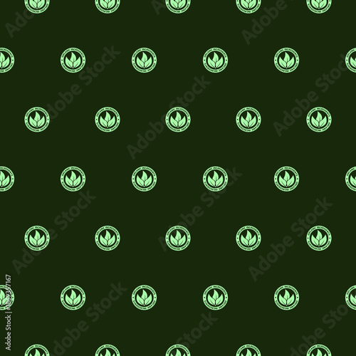 Organic ingredients seamless pattern isolated on color background
