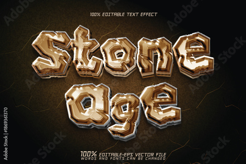 stone age text effect