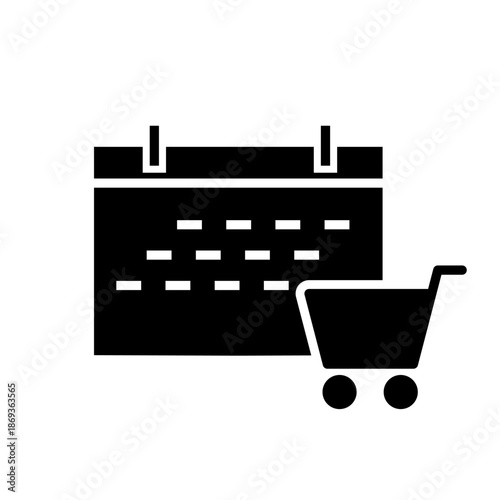 Shopping icon vector. Online shopping Illustration sign. Purchases symbol. Sale logo.