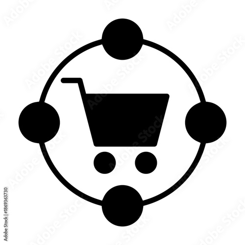 Shopping icon vector. Online shopping Illustration sign. Purchases symbol. Sale logo.