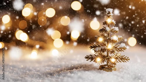 Creating a Cozy Holiday Scene with Snow and Tiny Lit Tree