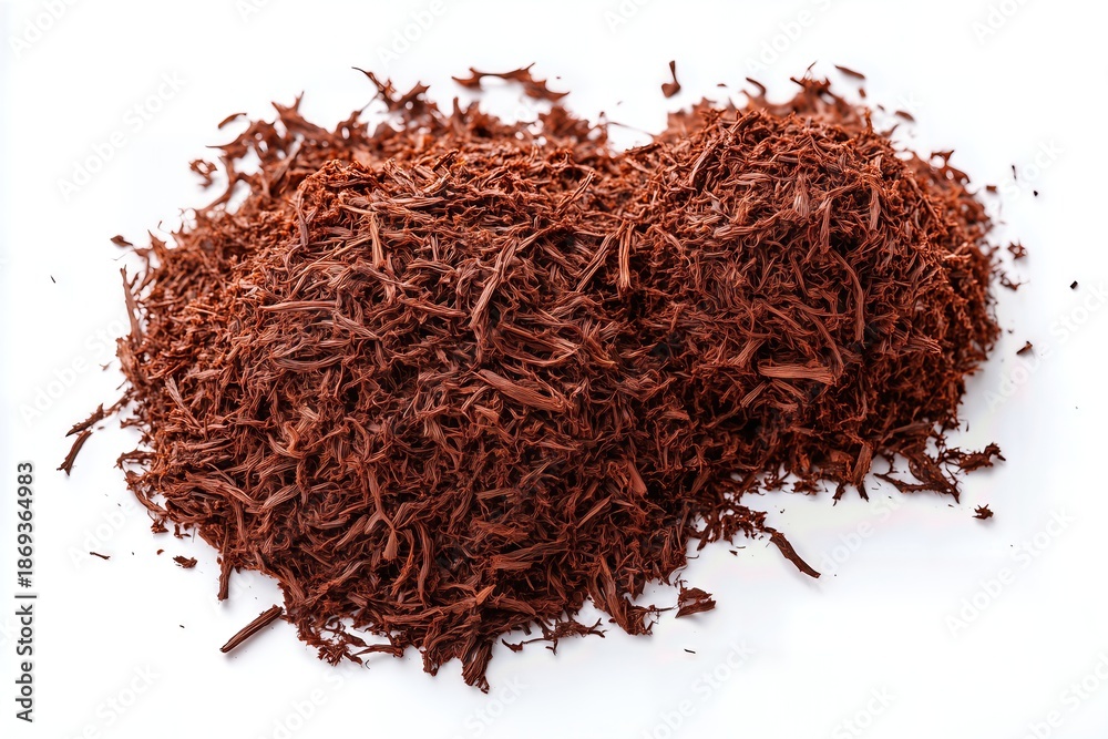 Obraz premium Pile of peat mulch on white background