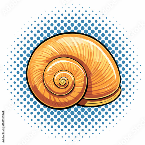 Muschel - Cartoon Comic Stil