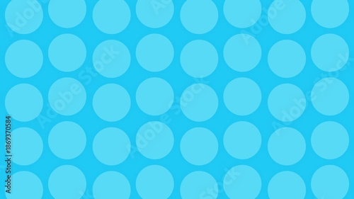 Repeating pattern of light blue circles against a bright azure background for abstract design