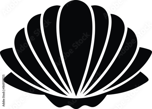 Sea shell sink stencil stamp vector, Sea shell silhouette, Seashell Silhouette vector illustration