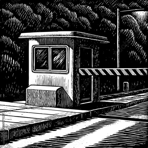 Train station at night