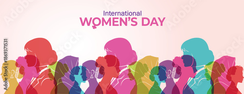 International Women's Day concept background. #GiveToGain Women Equality Day Concept.