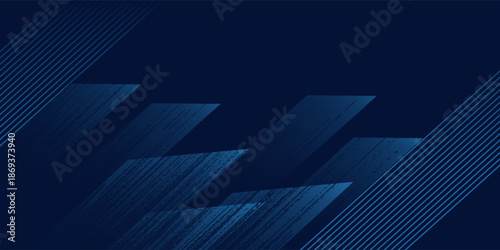 Abstract blue banner design vector, dynamic sporty horizontal background template for media promotion or web banner