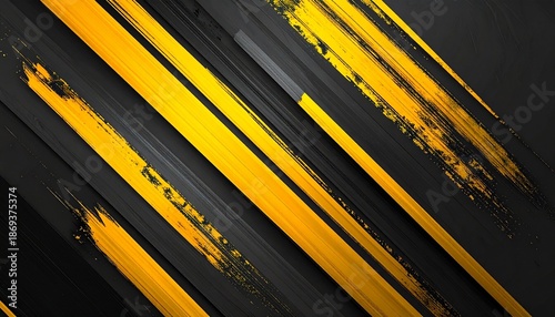 Diagonal yellow brush strokes on dark textured background