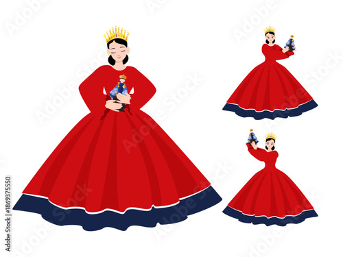 Illustrations of our lady of peafrancia in naga city suitable for religious websites, devotional materials, posters, and cultural references.