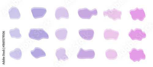 Organic blob shape colorful set. Liquid irregular forms vector isolated objects collection.
