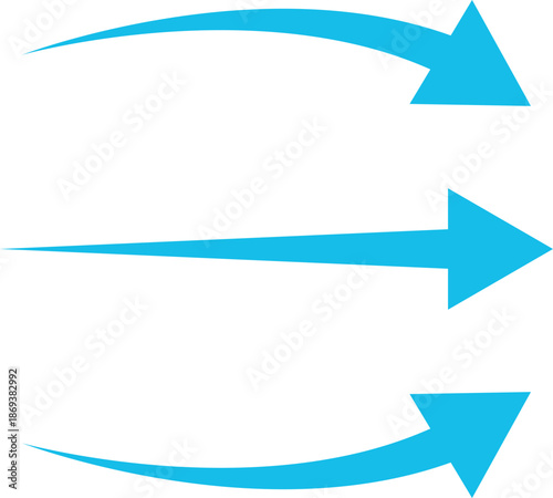 Air flow arrows collection. Wind stream, fresh water direction, conditioner or filter system infographic elements. Vector arrow icons set